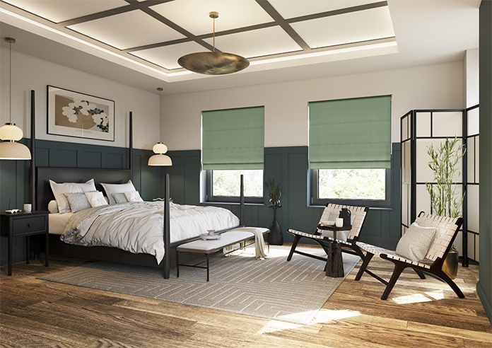 Shima Faux Silk, Fern - Twist&Fit Roman Blind - Image 7